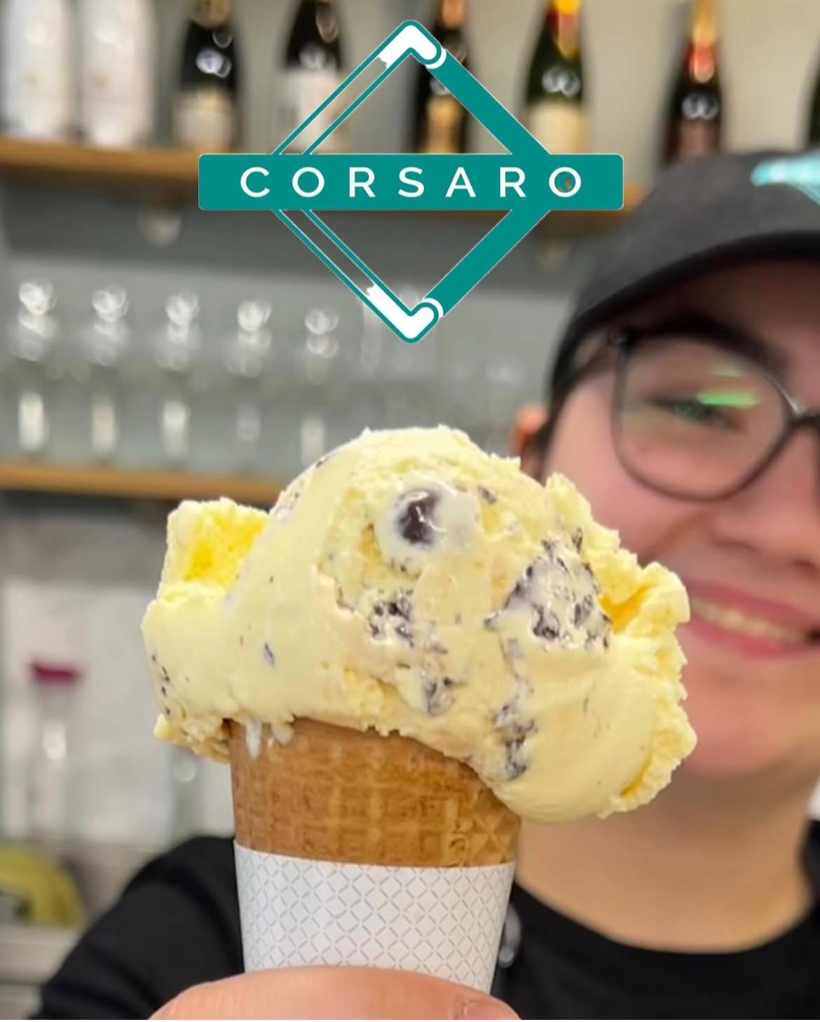 Eiswaffel mit Stracciatella